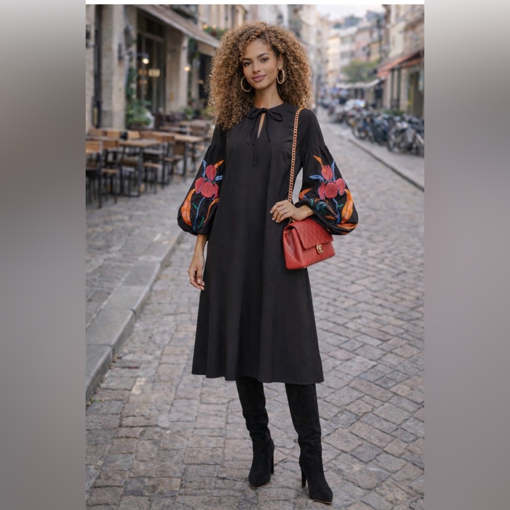 LAST CHANCE Stella Jean baloon/bishop sleeve dress